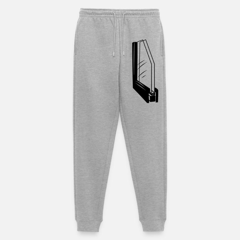 Thermopane-Glaser - Männer Premium Bio Jogginghose - Grau meliert