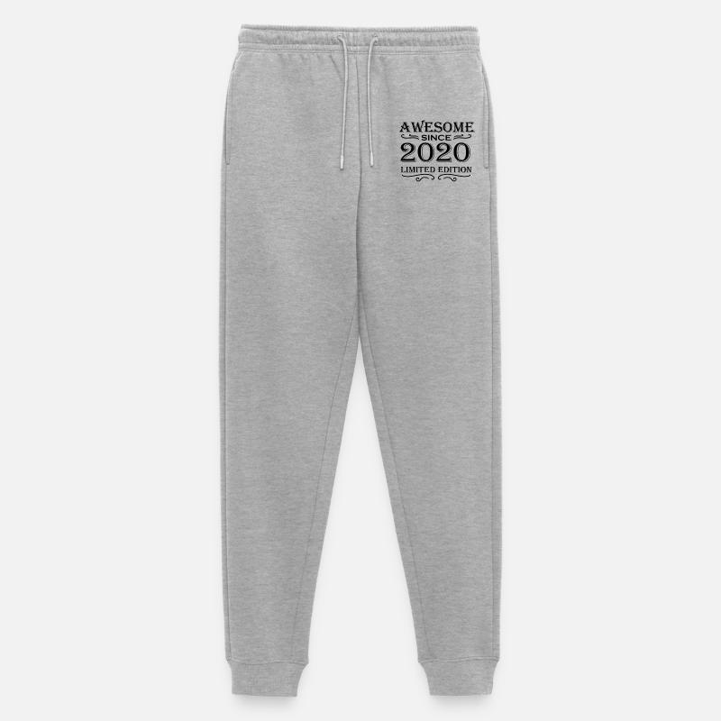 2020 - Männer Premium Bio Jogginghose - Grau meliert