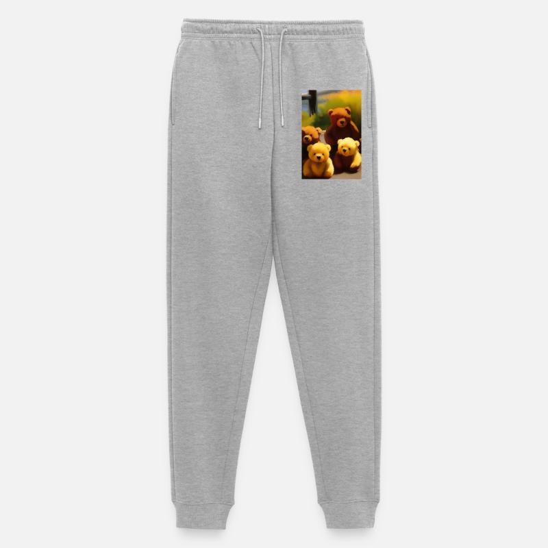 Teddybär - Männer Premium Bio Jogginghose - Grau meliert
