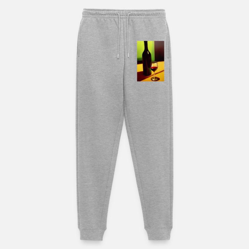 Wein Trinker - Männer Premium Bio Jogginghose - Grau meliert