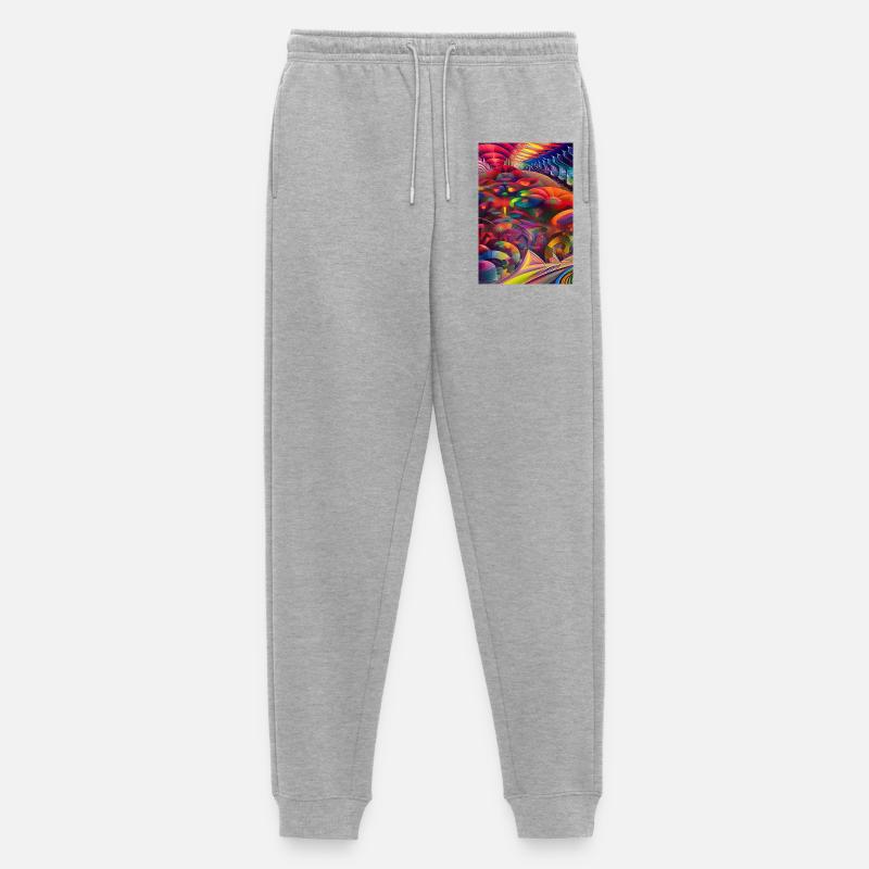 Abstrakte Kunst - Männer Premium Bio Jogginghose - Grau meliert