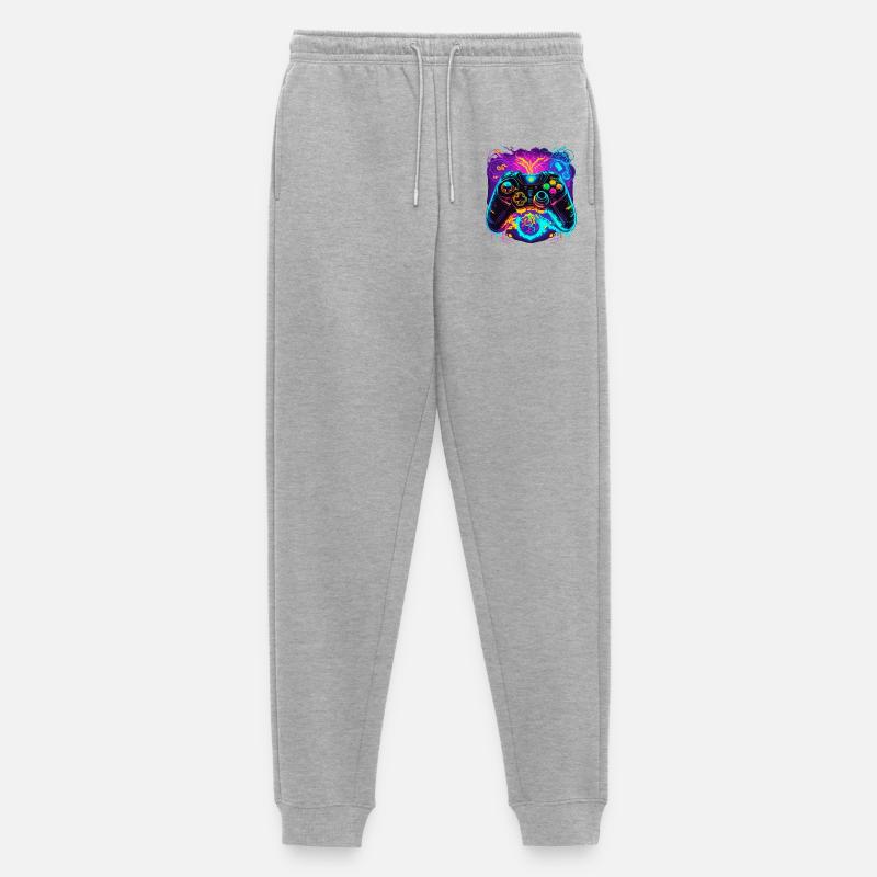 Power Graffiti Gaming Controller - Männer Premium Bio Jogginghose - Grau meliert
