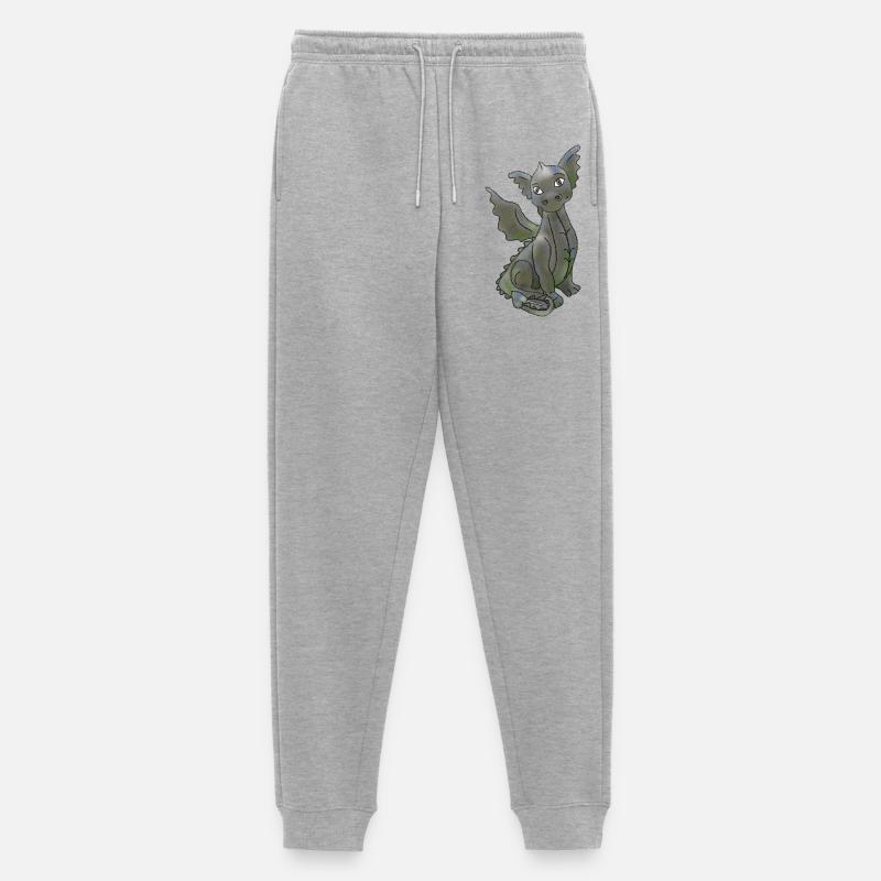 einfacher Drache - Männer Premium Bio Jogginghose - Grau meliert