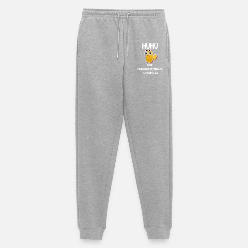 HUHU Nervensäge Lieblingsspruch - Männer Premium Bio Jogginghose - Grau meliert