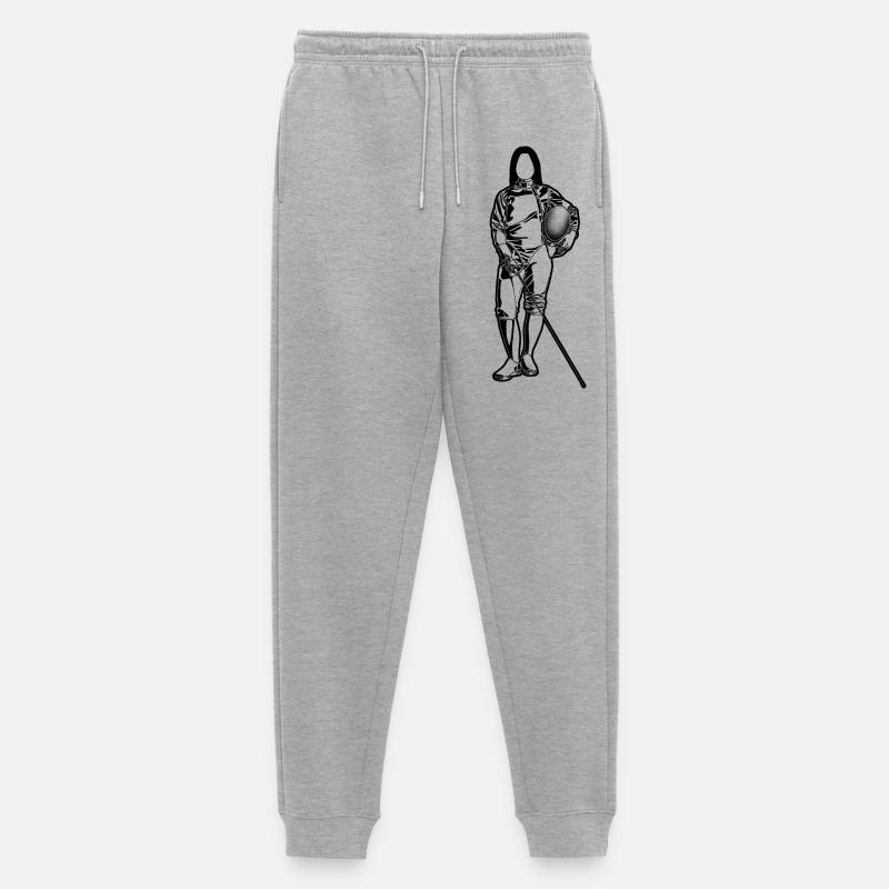 Fechterin - Männer Premium Bio Jogginghose - Grau meliert