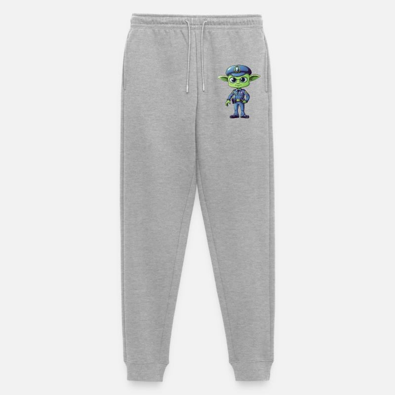 Polizei Alien - Männer Premium Bio Jogginghose - Grau meliert