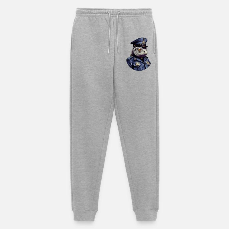 Chamäleon Polizei - Männer Premium Bio Jogginghose - Grau meliert