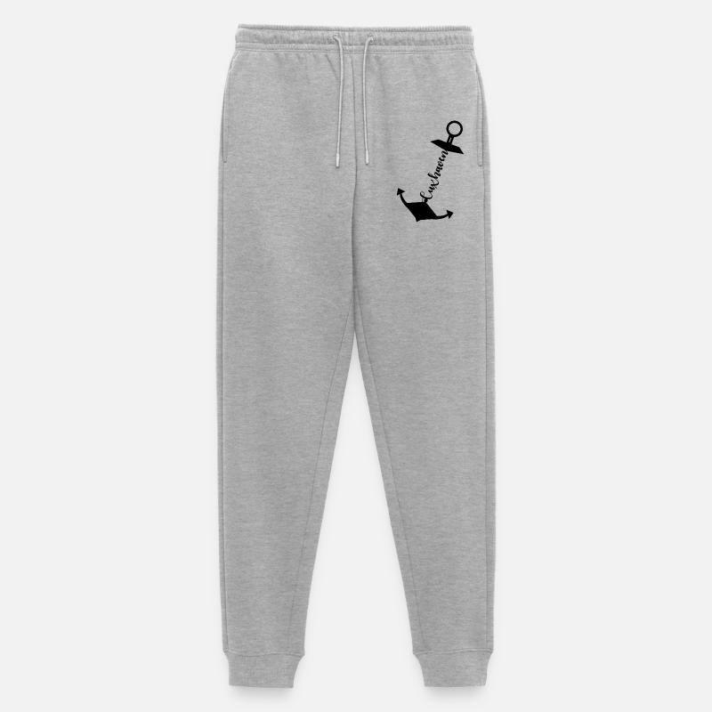 Cuxhaven Anker - Männer Premium Bio Jogginghose - Grau meliert