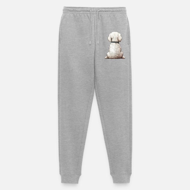 Bichon Frise - Männer Premium Bio Jogginghose - Grau meliert