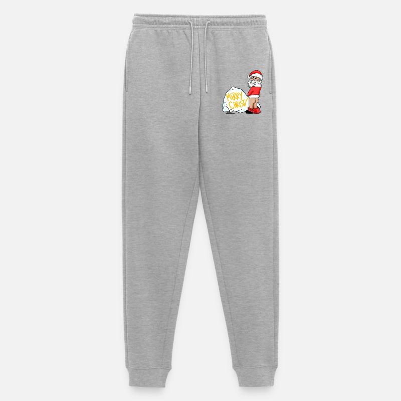 Weihnachtsmann lustig - Männer Premium Bio Jogginghose - Grau meliert