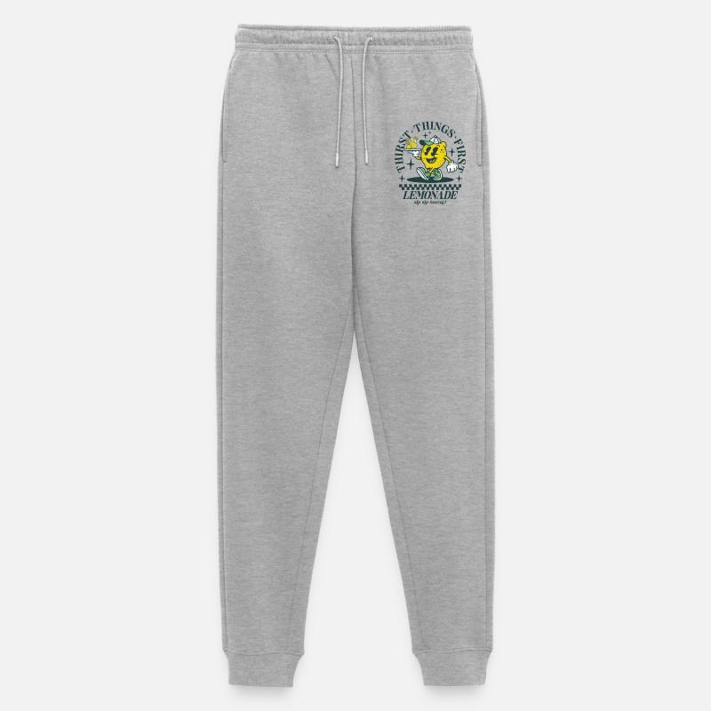 Thirst things first - Lemonade - Männer Premium Bio Jogginghose - Grau meliert