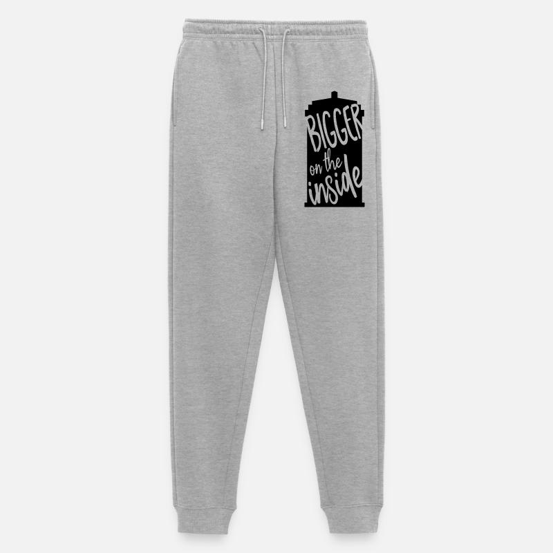 Bigger on the inside - Männer Premium Bio Jogginghose - Grau meliert