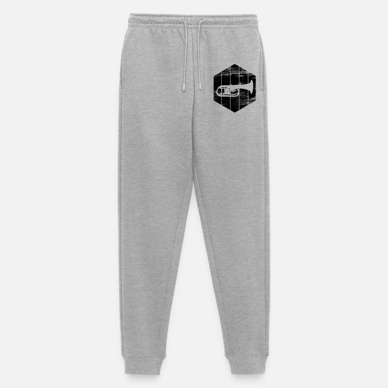 Trompete - Männer Premium Bio Jogginghose - Grau meliert