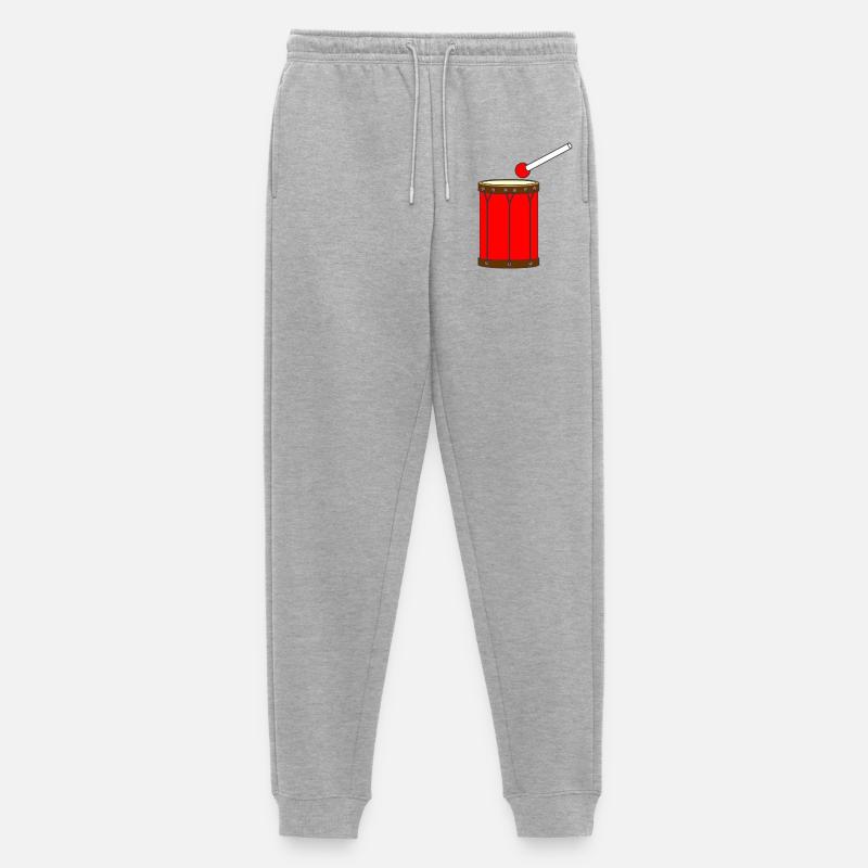 Große rote Trommeltrommel - Männer Premium Bio Jogginghose - Grau meliert