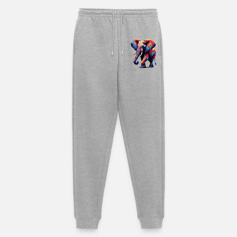Elefant - Männer Premium Bio Jogginghose - Grau meliert