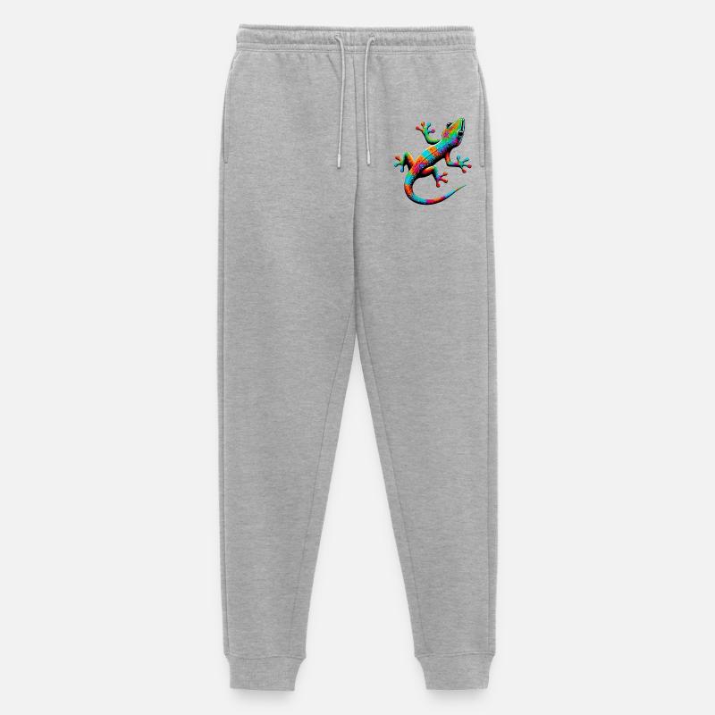 Gecko - Männer Premium Bio Jogginghose - Grau meliert
