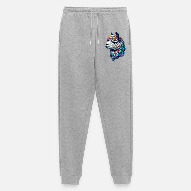 Alpaka - Männer Premium Bio Jogginghose - Grau meliert
