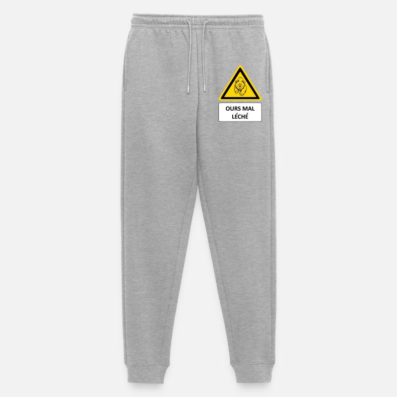 Bär schwer geleckt - Männer Premium Bio Jogginghose - Grau meliert