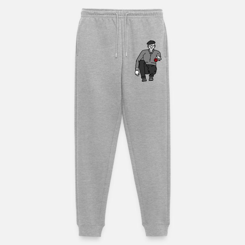 Giocatore di bocce mancino - Pantaloni da jogging ecologici premium da uomo - grigio melange