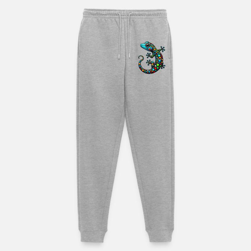 Gecko - Männer Premium Bio Jogginghose - Grau meliert