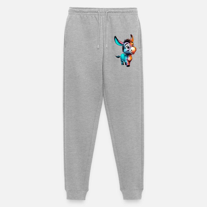 Esel Esel Schnuller Maultier - Männer Premium Bio Jogginghose - Grau meliert