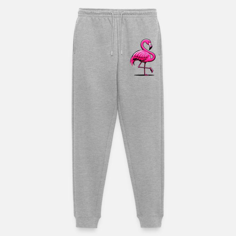 Flamingo - Männer Premium Bio Jogginghose - Grau meliert