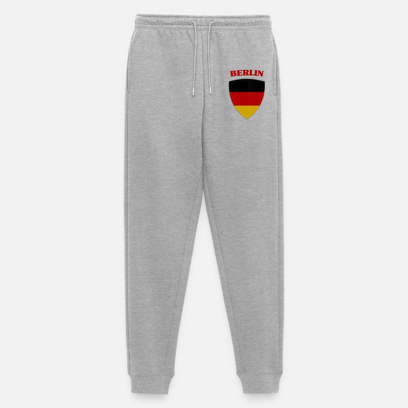 Berlin - Männer Premium Bio Jogginghose - Grau meliert