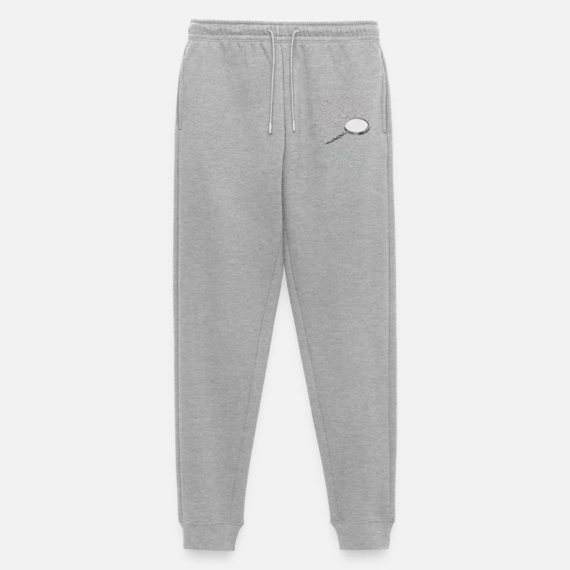 lupe magnifying glass - Männer Premium Bio Jogginghose - Grau meliert