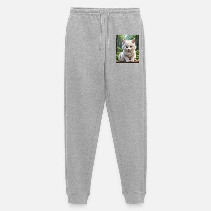 Süße Katze - Männer Premium Bio Jogginghose - Grau meliert