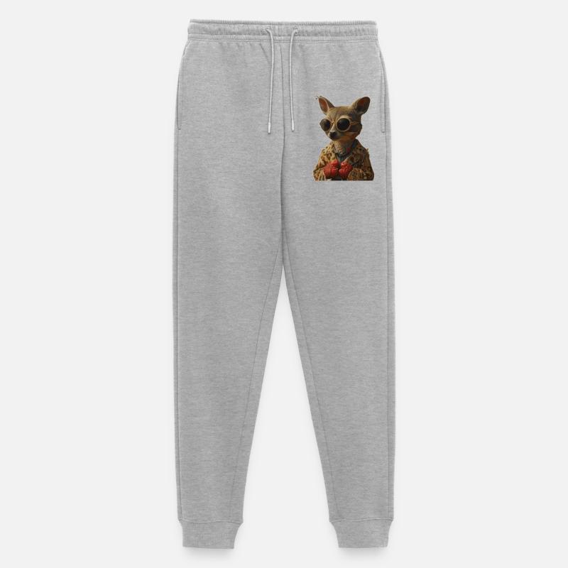 Kangaroo1 - Männer Premium Bio Jogginghose - Grau meliert