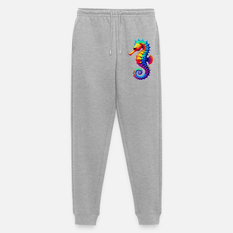 Seepferdchen - Männer Premium Bio Jogginghose - Grau meliert
