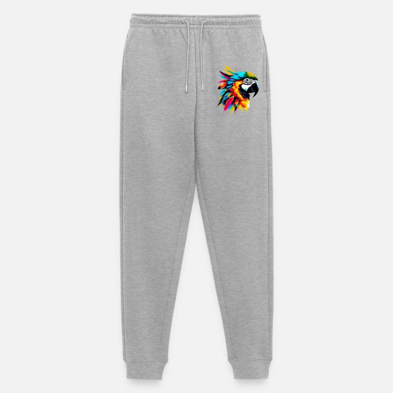 Papagei - Männer Premium Bio Jogginghose - Grau meliert