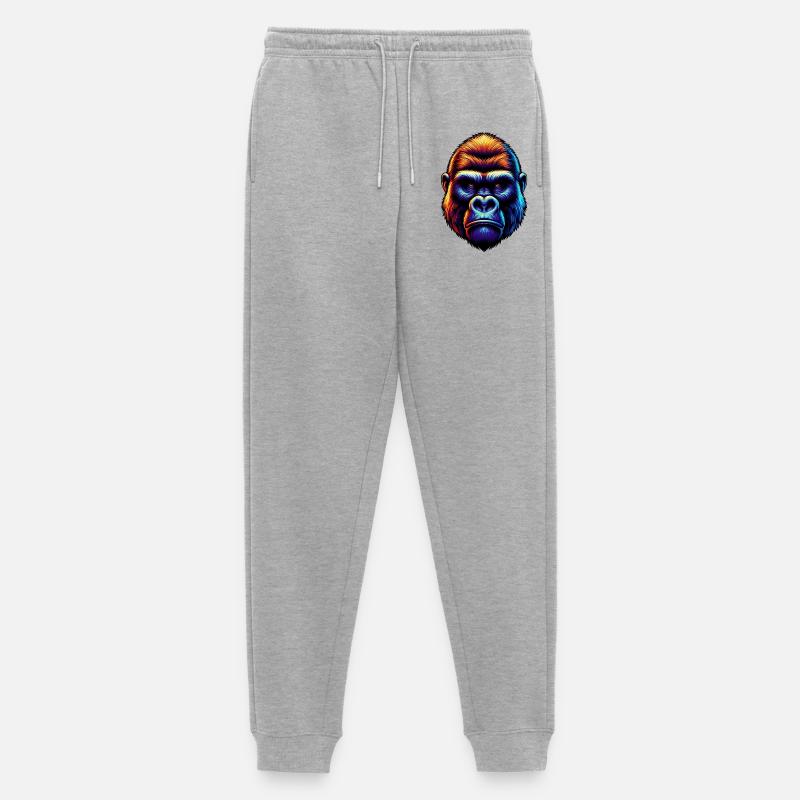 Gorilla - Männer Premium Bio Jogginghose - Grau meliert