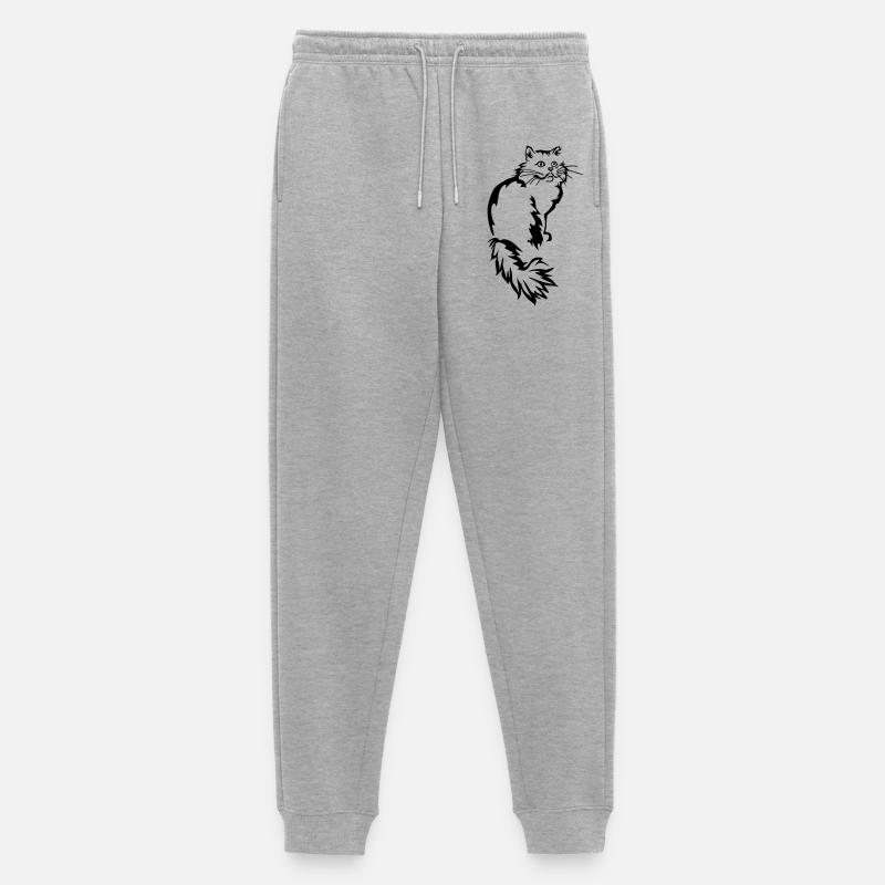 Perser - Perserkatze - Männer Premium Bio Jogginghose - Grau meliert