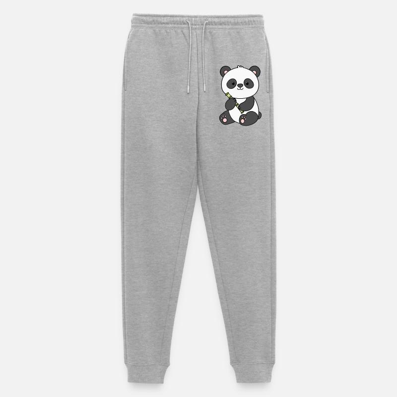 Panda Pandabär - Männer Premium Bio Jogginghose - Grau meliert