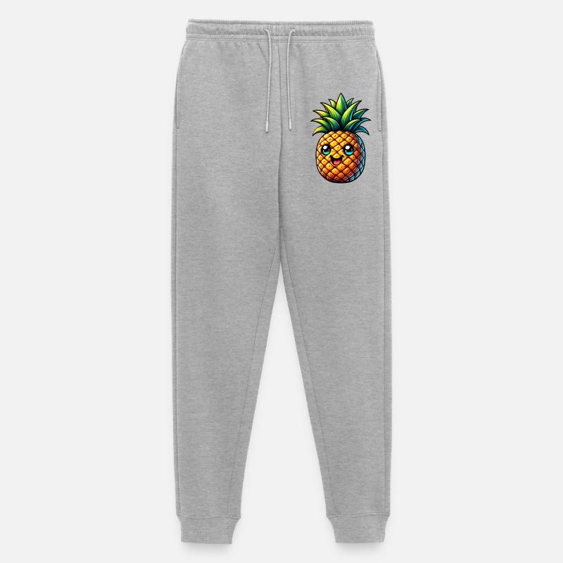 Ananas - Männer Premium Bio Jogginghose - Grau meliert