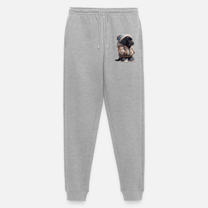 Labrador Retriever Winter Outfit - Männer Premium Bio Jogginghose - Grau meliert