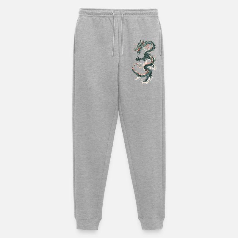 Chinesischer Drache - Männer Premium Bio Jogginghose - Grau meliert