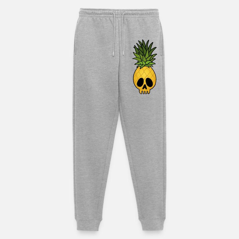 Ananas-Schädel - Männer Premium Bio Jogginghose - Grau meliert