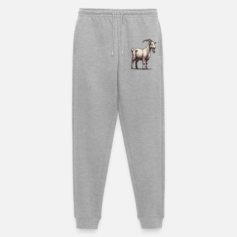 Ziege - Männer Premium Bio Jogginghose - Grau meliert