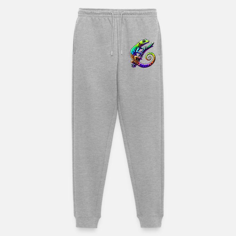 Gecko - Männer Premium Bio Jogginghose - Grau meliert