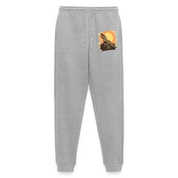 Krokodil Retro - Männer Premium Bio Jogginghose - Grau meliert - Vorne - Thijin (182cm)
