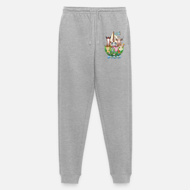 Noahs Arche - Männer Premium Bio Jogginghose - Grau meliert