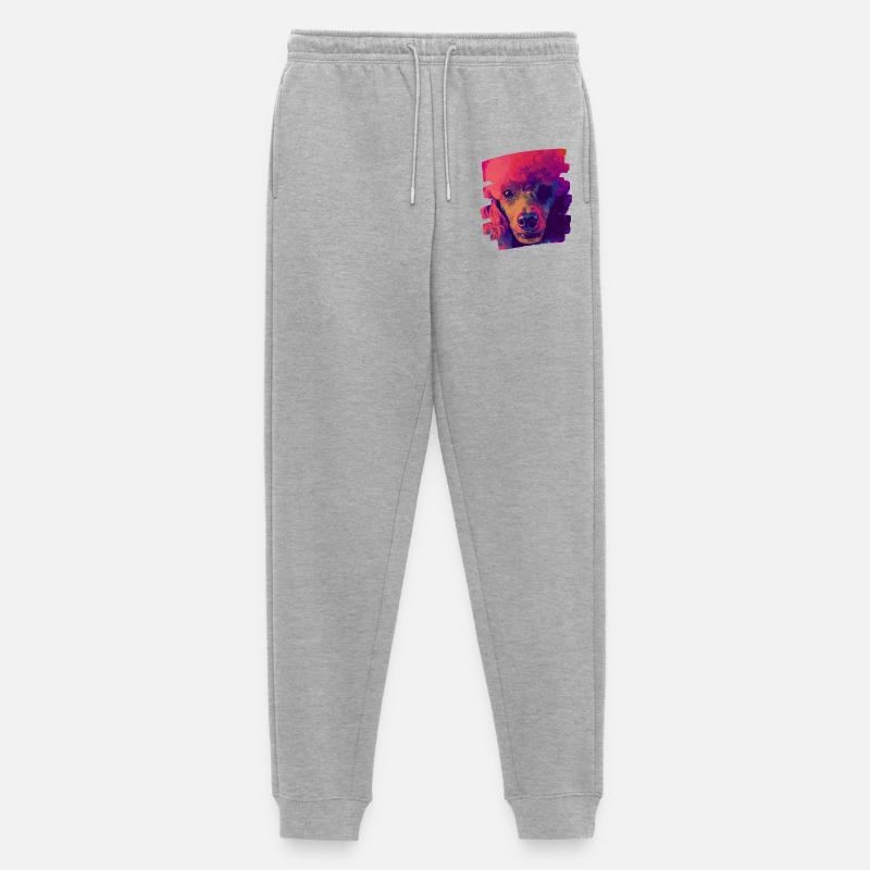 Pudel - Männer Premium Bio Jogginghose - Grau meliert