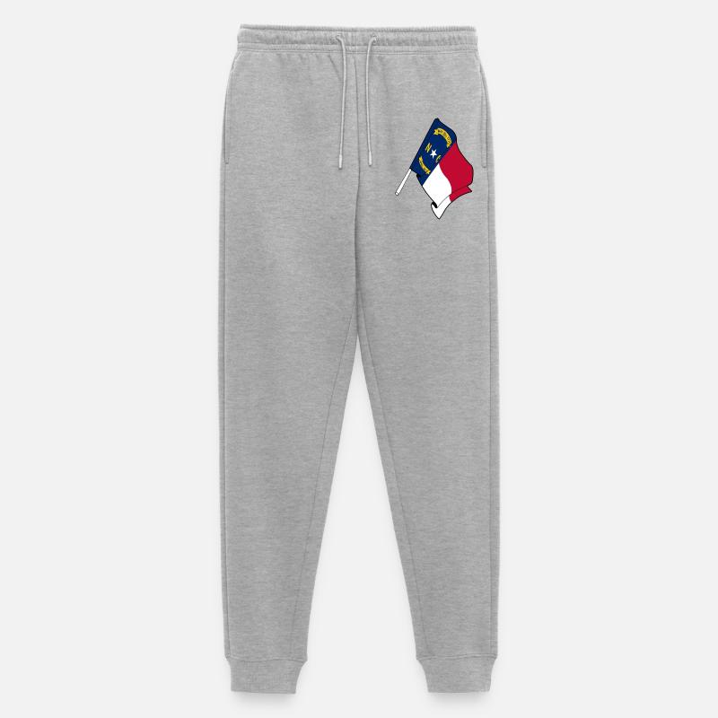 Flagge von North Carolina - Männer Premium Bio Jogginghose - Grau meliert