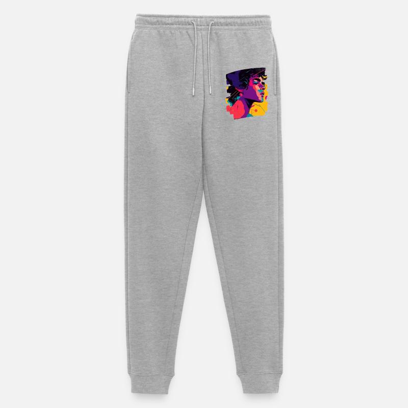80s - Männer Premium Bio Jogginghose - Grau meliert