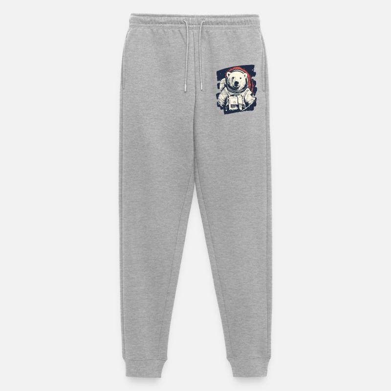 Eisbär Astronaut - Männer Premium Bio Jogginghose - Grau meliert