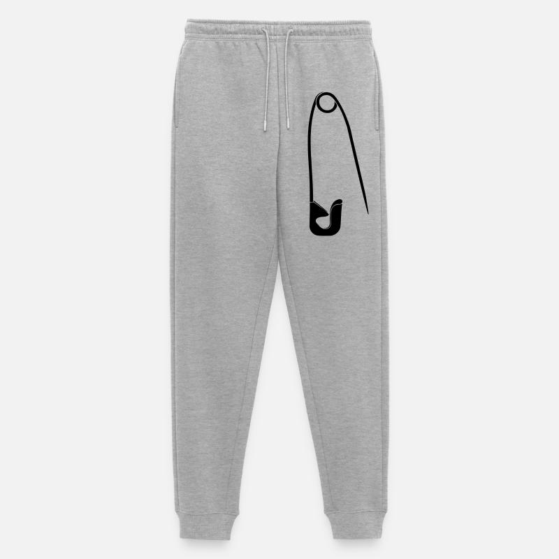 Sicherheitsnadel - Männer Premium Bio Jogginghose - Grau meliert