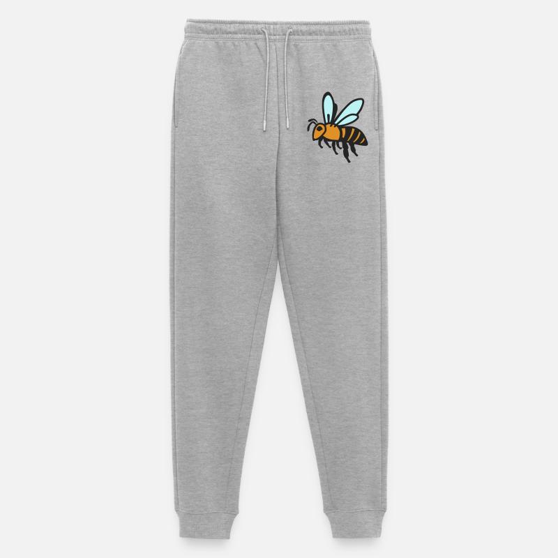 Biene - Männer Premium Bio Jogginghose - Grau meliert
