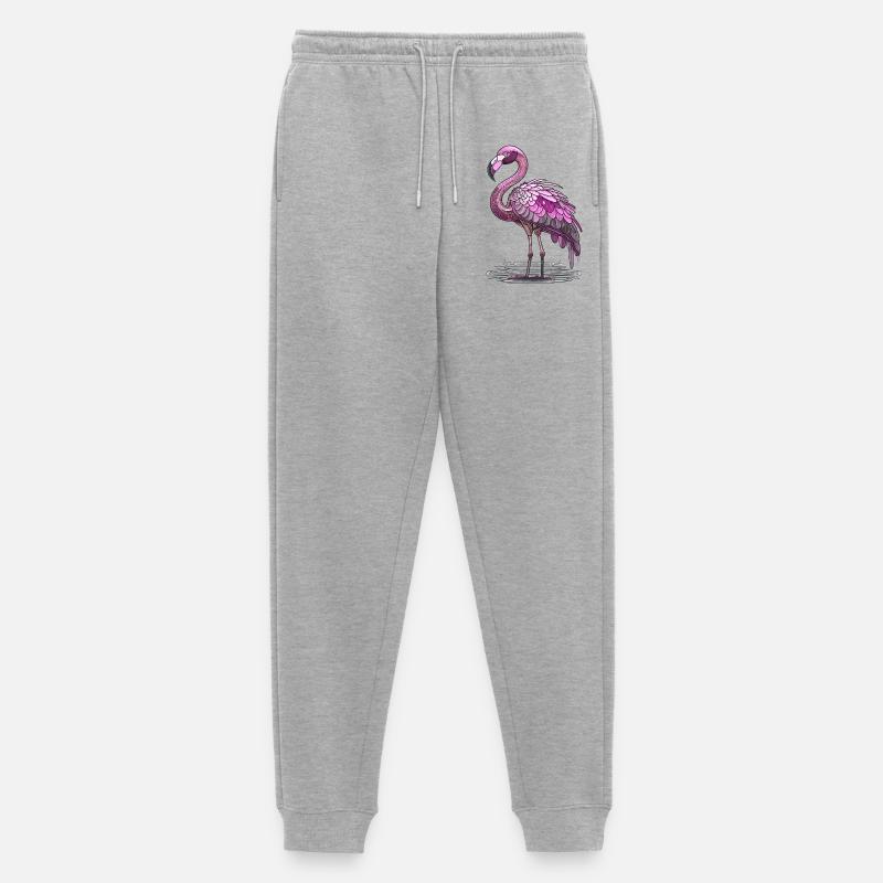 Flamingo - Männer Premium Bio Jogginghose - Grau meliert